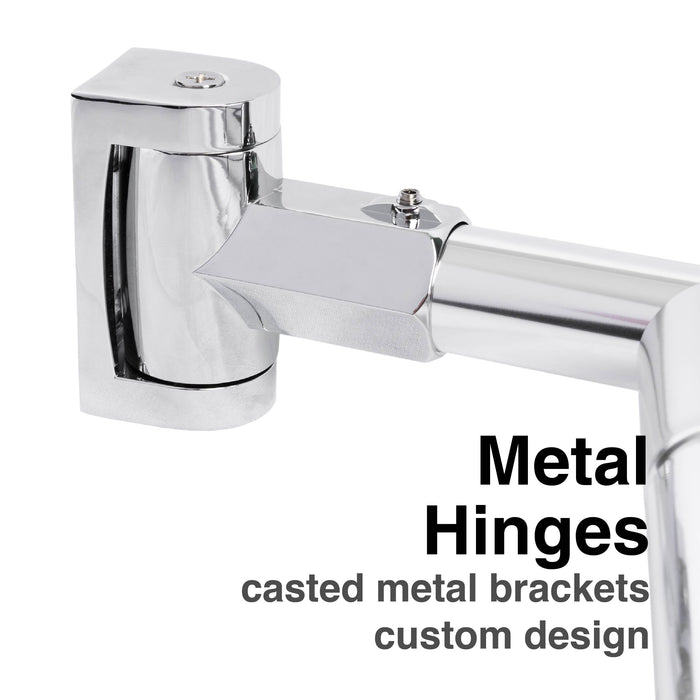 Utility-Sink.com 44 in. to 70 in. Double Curved Shower Rod (Chrome Finish) - Detail View 3