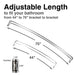 Utility-Sink.com 44 in. to 70 in. Double Curved Shower Rod (Chrome Finish) - Product Image 5
