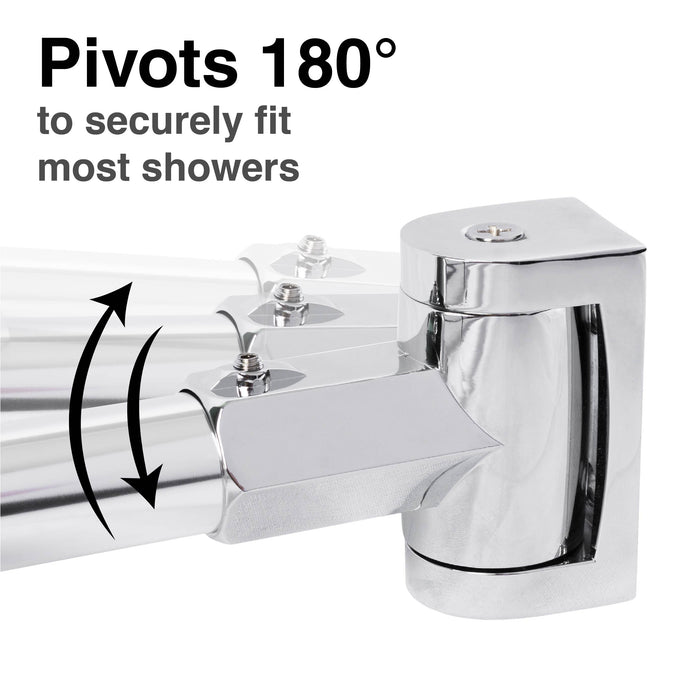Utility-Sink.com 44 in. to 70 in. Double Curved Shower Rod (Chrome Finish) - Product Image 8