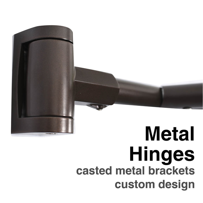 Utility-Sink.com 44 in. to 70 in. Double Curved Shower Rod (Oil-Rubbed Bronze Finish) - Detail View 3