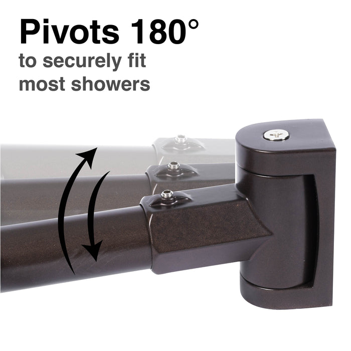 Utility-Sink.com 44 in. to 70 in. Double Curved Shower Rod (Oil-Rubbed Bronze Finish) - Product Image 8