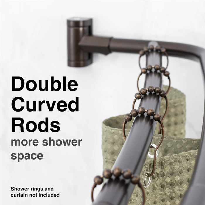 Utility-Sink.com 44 in. to 70 in. Double Curved Shower Rod (Oil-Rubbed Bronze Finish) - Product Image 9