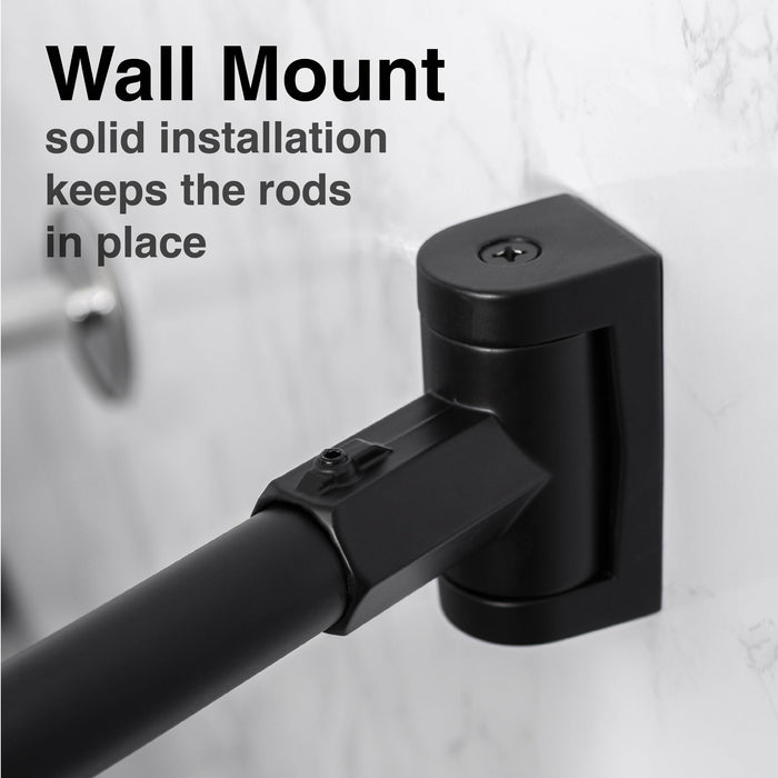 Utility-Sink.com 36 in. to 61 in. Curved Shower Rod (Black Finish) - Product Image 11
