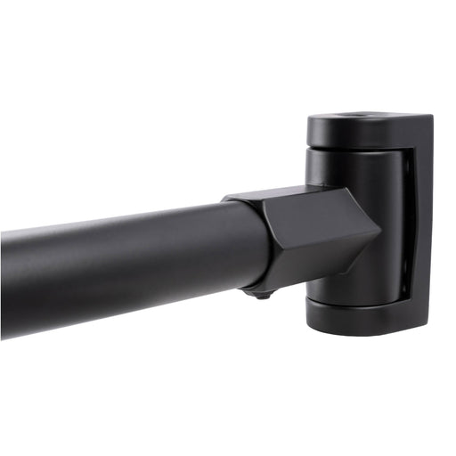 Utility-Sink.com 36 in. to 61 in. Curved Shower Rod (Black Finish) - Main Product Image