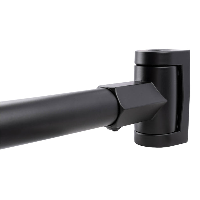 Utility-Sink.com 36 in. to 61 in. Curved Shower Rod (Black Finish) - Main Product Image