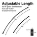 Utility-Sink.com 36 in. to 61 in. Curved Shower Rod (Black Finish) - Product Image 5