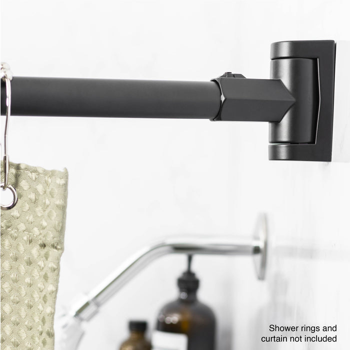 Utility-Sink.com 36 in. to 61 in. Curved Shower Rod (Black Finish) - Product Image 7