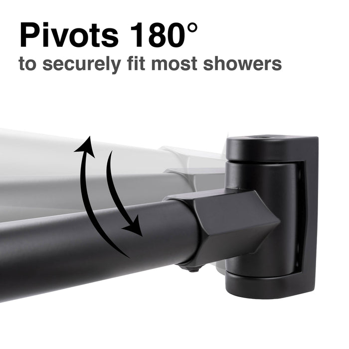 Utility-Sink.com 36 in. to 61 in. Curved Shower Rod (Black Finish) - Product Image 8