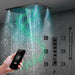 16"x28" Matera Digital Rainfall Bluetooth LED Shower System By Cascada Showers - Main Product Image