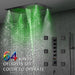 16"x28" Matera Digital Rainfall Bluetooth LED Shower System By Cascada Showers - Product Image 6