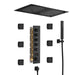 16"x28" Matera Digital Rainfall Bluetooth LED Shower System By Cascada Showers - Product Image 8