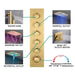 Cascada Luxury Laguna 16"x28" LED Shower System with Built-In Bluetooth Speakers & Music Integration - Detail View