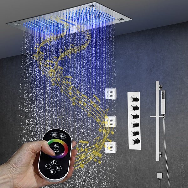 Cascada Showers 16”x28” Laguna Music LED shower system - Product Image 13