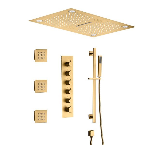 Cascada Luxury Laguna 16"x28" LED Shower System with Built-In Bluetooth Speakers & Music Integration - View 12