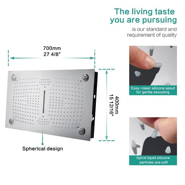 Cascada Showers 16”x28” Laguna Music LED shower system - Product Image 14