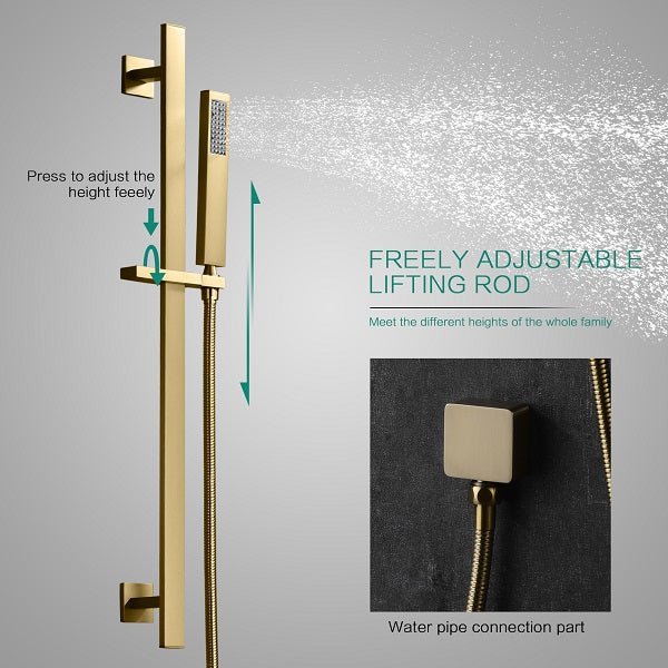Cascada Luxury Laguna 16"x28" LED Shower System with Built-In Bluetooth Speakers & Music Integration - View 10