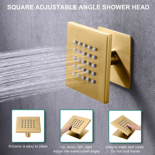 Cascada Luxury Laguna 16"x28" LED Shower System with Built-In Bluetooth Speakers & Music Integration - Installation View