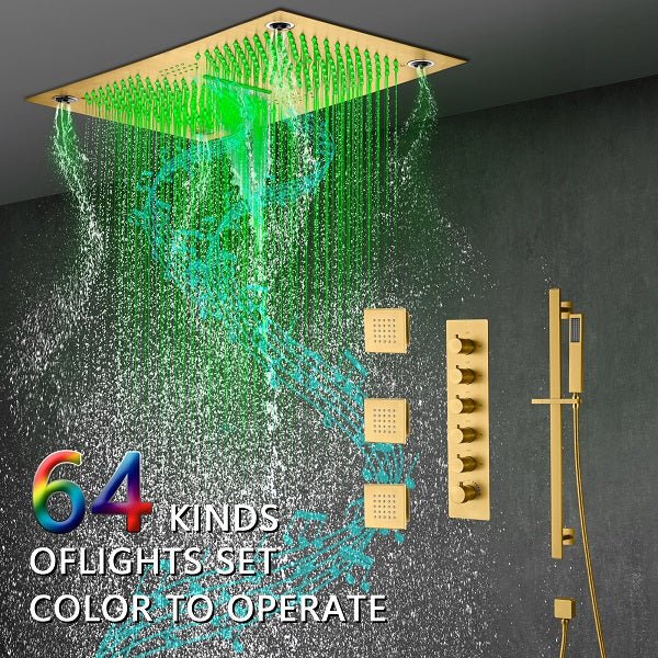 Cascada Luxury Laguna 16"x28" LED Shower System with Built-In Bluetooth Speakers & Music Integration - View 9