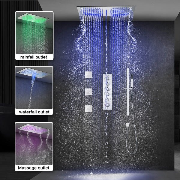 Cascada Showers 16”x28” Laguna Music LED shower system - Detail View 2