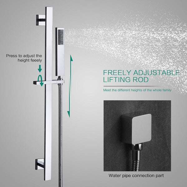 Cascada Showers 16”x28” Laguna Music LED shower system - Product Image 10