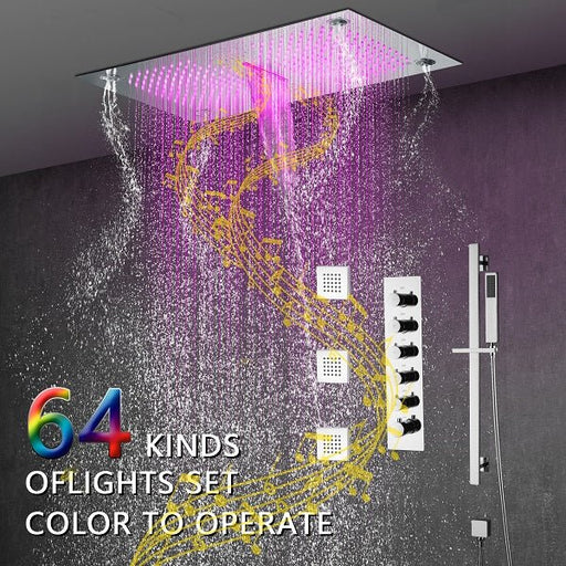 Cascada Showers 16”x28” Laguna Music LED shower system - Alternate View