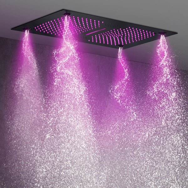 16"x28" Sorrento Digital Rainfall Bluetooth LED Shower System By Cascada Showers - Product Image 7