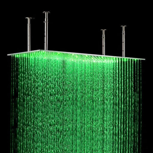 Cascada Showers 16"x31" Rainfall LED Shower Set Double-Function Valve - Alternate View