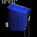 Cascada Showers 16"x31" Rainfall LED Shower Set Double-Function Valve - Main Product Image