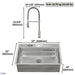 Forno Acqua 33-Inch MultiSink kit with Integrated Waterfall Rinsing and Glass Washing... Kitchen Appliance - View 13