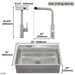 Forno Acqua 33-Inch Drop-In/Undermount 3-Level Workstation Sink with Waterfall Faucet & Glass... Kitchen Appliance - View 12
