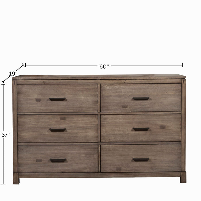 Alpine Furniture Sydney Dresser, Weathered Grey