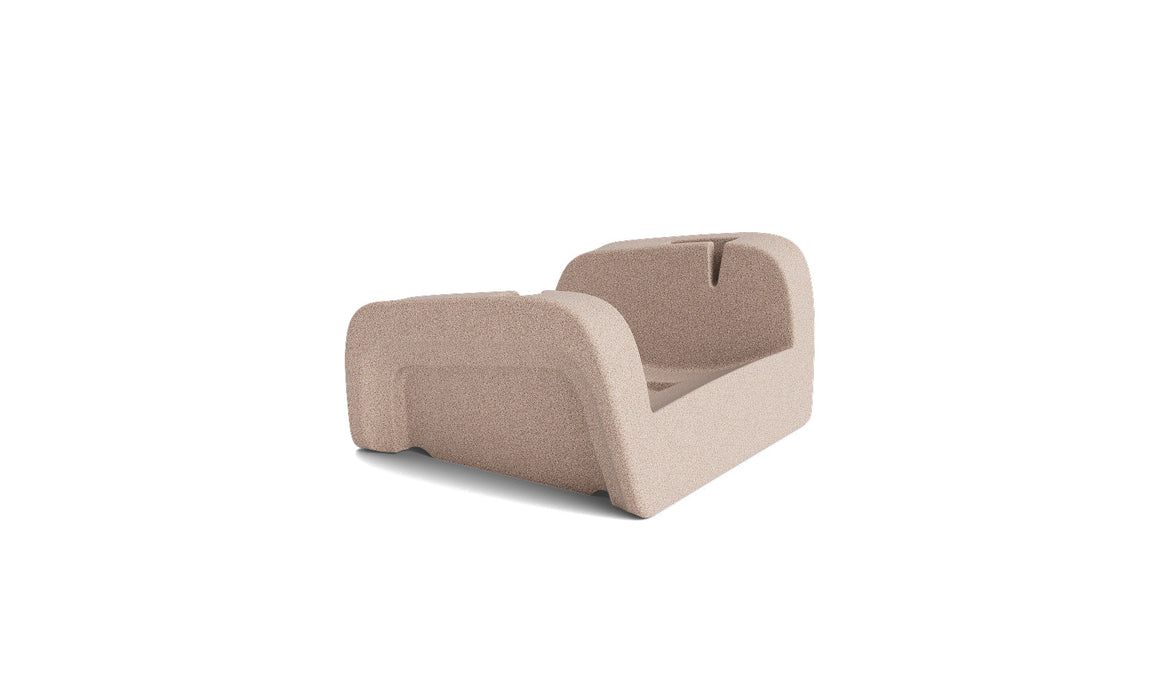 Ledge Lounger Signature Chaise Armrest Console — Sandstone