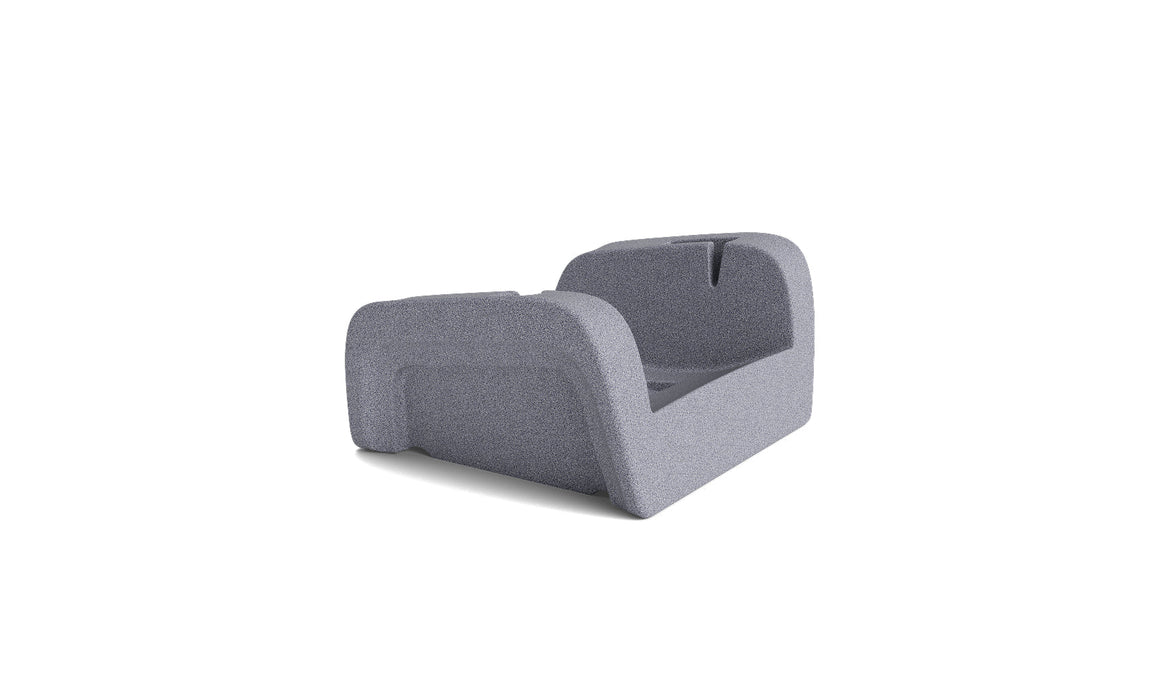 Ledge Lounger Signature Chaise Armrest Console — Granite Gray