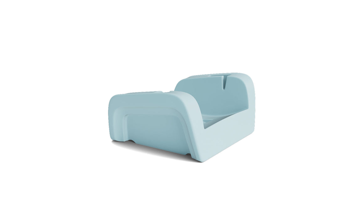 Ledge Lounger Signature Chaise Armrest Console — Frost