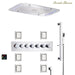Cascada Showers 17"x28" Luxurious recessed waterfall & rainfall LED shower system and Sliding Bar - Product Image 9