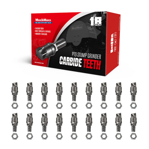 (1 Pack / 18 Pcs) Teeth and Nuts for Stump Grinder SG24; SG24PRO; SG28; SG30PRO; SG61, (SKU: 150151;150151G;150181;150181G;150182;150182G;150183;150183G;150501)
