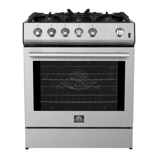 Forno Leonardo Espresso 30-Inch Gas Range in Stainless Steel (FFSGS1116-30) FORNO