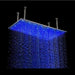 Cascada Rectangular Ceiling Mount Rainfall LED Shower Head (Include Shower Arm) - Side View