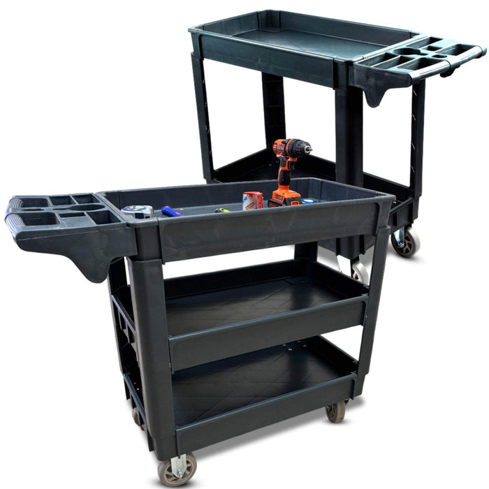 SUNMAX SC2500 — SC2500 Heavy Duty Rolling Utility Service Cart — HDPE Shelves, 5" Caster Wheels