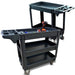 SUNMAX SC2500 — SC2500 Heavy Duty Rolling Utility Service Cart — HDPE Shelves, 5" Caster Wheels