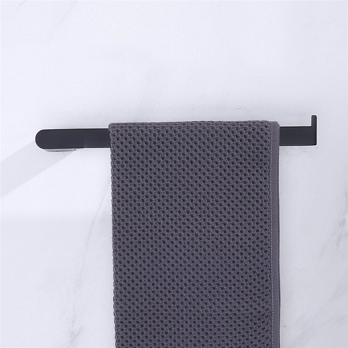 wonderland shower inc Luxurious 4-Piece Brass Matte Black Bathroom Hardware Set: Towel Bar... Shower Accessory - Dimensions