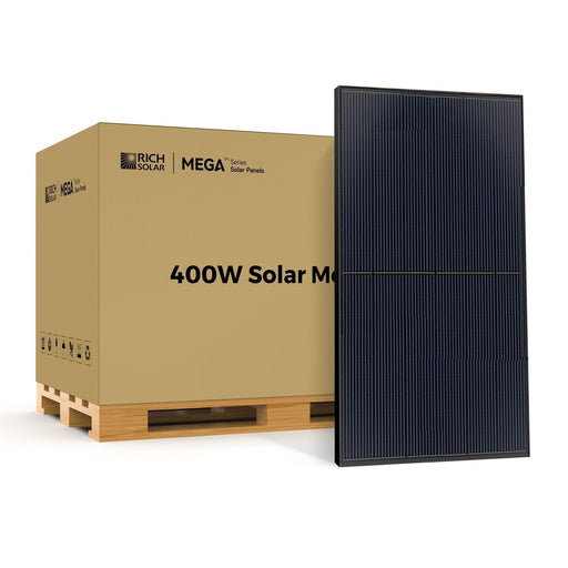 Green Vista Living Rich Solar MEGA 400 Watt Solar Panel | Premium Grid-tie or Off-grid Solar Panel for... - Side View