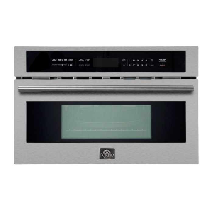 FORNO Capoliveri 30 Inch Stainless-Steel 1000 Watts Microwave Drawer 1.2 cu.ft. FORNO