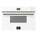 Forno Capoliveri Espresso 30-Inch 1.2 Cu.ft Microwave Drawer in White with Brass Handle (FMWDR3000-30WHT) FORNO