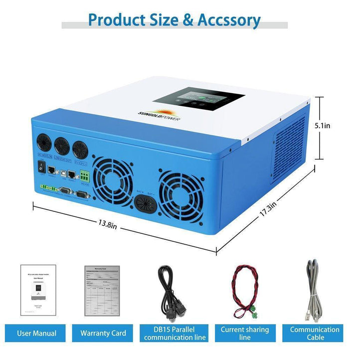 Green Vista Living Sungold Power 5000W 48V Solar Charger Inverter - View 9