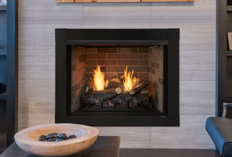 Monessen Attribute 36 inch circulating vent-free firebox, brown