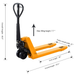 Xilin WB manual pallet jack control handle close-up