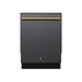 Forno Romano Espresso 24-Inch Built-In Dishwasher in Black with Brass Handle (FDWBI8035-24BLK) FORNO