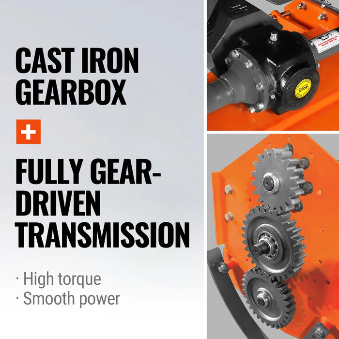 48 in Rotary Tiller,  3 Point Hitch Cat.1 & 2,  Gear Drive,  PTO Shaft — dimensions diagram