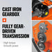48 in Rotary Tiller,  3 Point Hitch Cat.1 & 2,  Gear Drive,  PTO Shaft — dimensions diagram